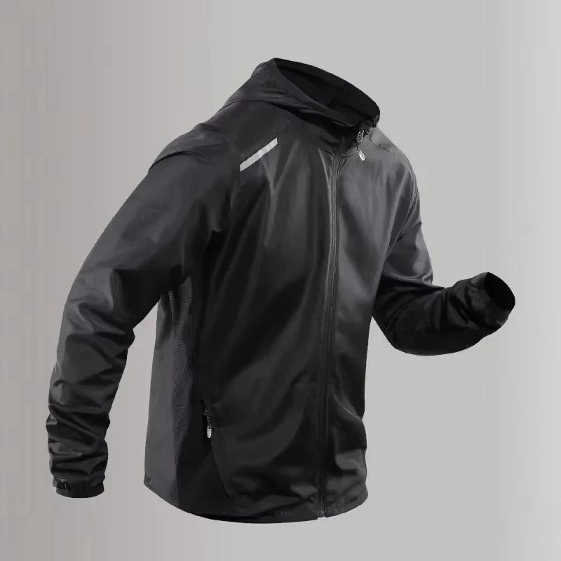 Veste de course automne 2025 réfléchissante à capuche pour hommes et femmes - Sport respirant