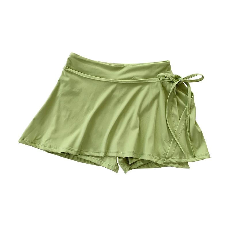 Jupe de sport de Yoga, jupe de Tennis de Badminton, pantalon demi-corps, jupe de poche à séchage rap