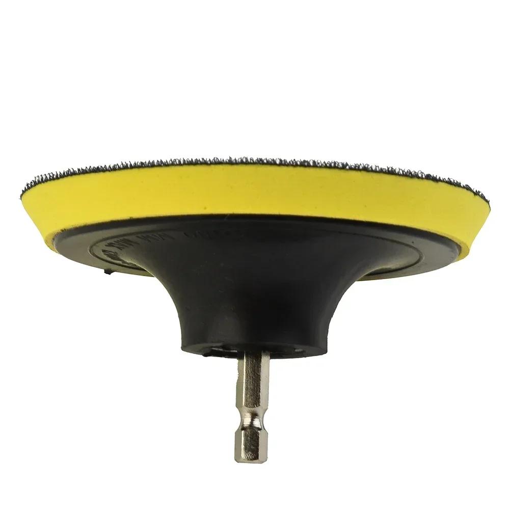 Tampon de ponçage avec adaptateur de perceuse M10/M14, 3/4/5/6/7 pouces, pour le polissage, le netto