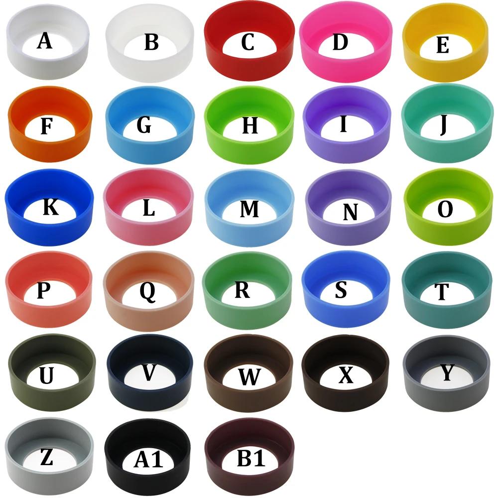 Couvercle inférieur de tasse en Silicone, 6.5CM, 28 couleurs unies, 13.5G, Support de protection con