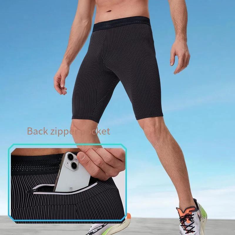 Short de sport serré pour hommes, pantalon de Compression à séchage rapide, respirant, pour Marathon