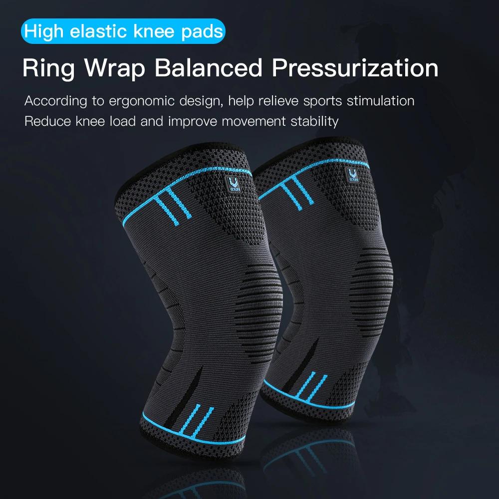 Vilico 1 pièces genouillères élastiques en Nylon sport Fitness genouillères respirant course basket-