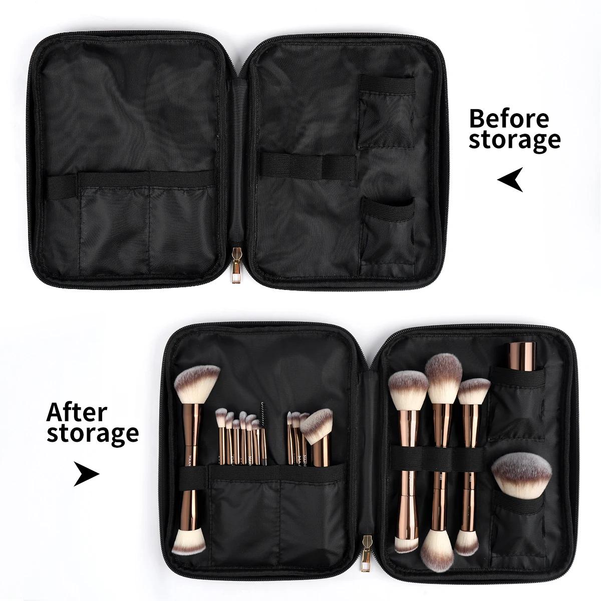 MAANGE Pro Kit de pinceaux de maquillage 20 pièces pinceaux avec sac de rangement double extrémité f