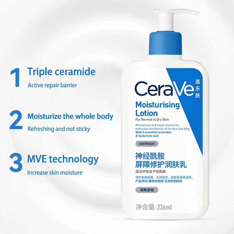 CeraVe Lotion hydratante quotidienne pour peau sèche Lotion pour le corps et hydratant pour le visag