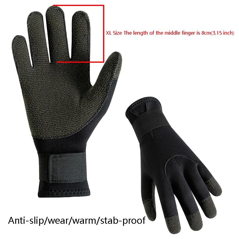 Gants de plongée en Kevlar de 3mm, résistants aux coupures, garde au chaud, noirs, pour la pêche sou
