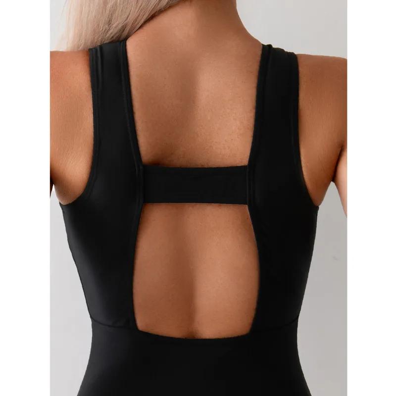Fermeture éclair Sexy maillots de bain une pièce femmes fermé maillots de bain noir pour vêtements d