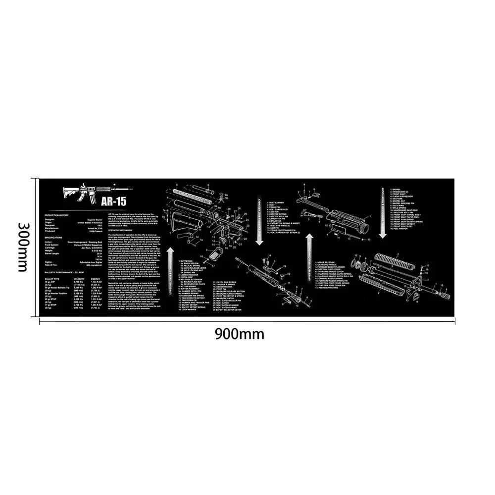 Kit de nettoyage pour AR15, tapis de souris pour Colt 1911 AK47 Beretta 92 FS BROWNING CZ Shadow2 SA