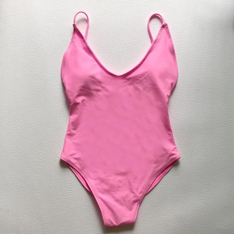 Sexy rembourré solide maillot de bain femmes une pièce maillot de bain 2025 nouveaux Bikinis maillot