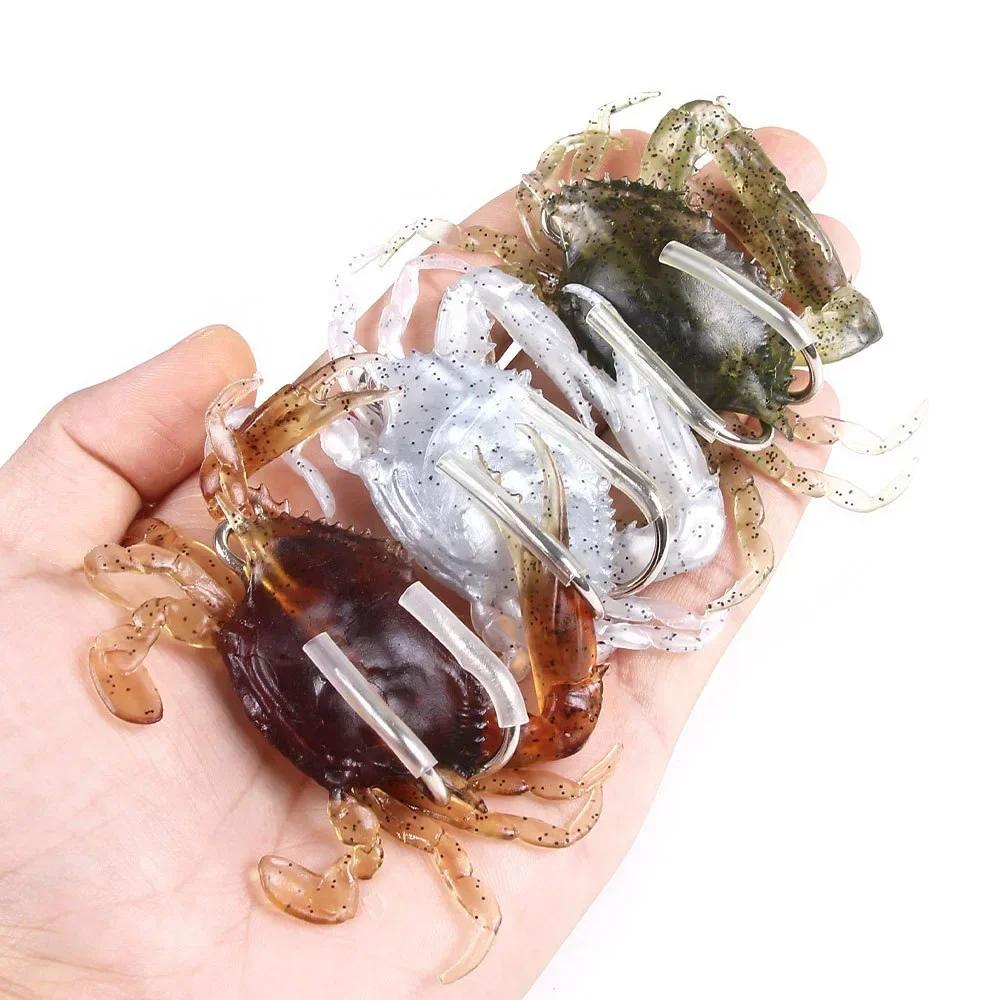 ALASICKA 5-10 pièces 8/10CM leurre de crabe Simulation 3D appât de crabe appât artificiel appât soup