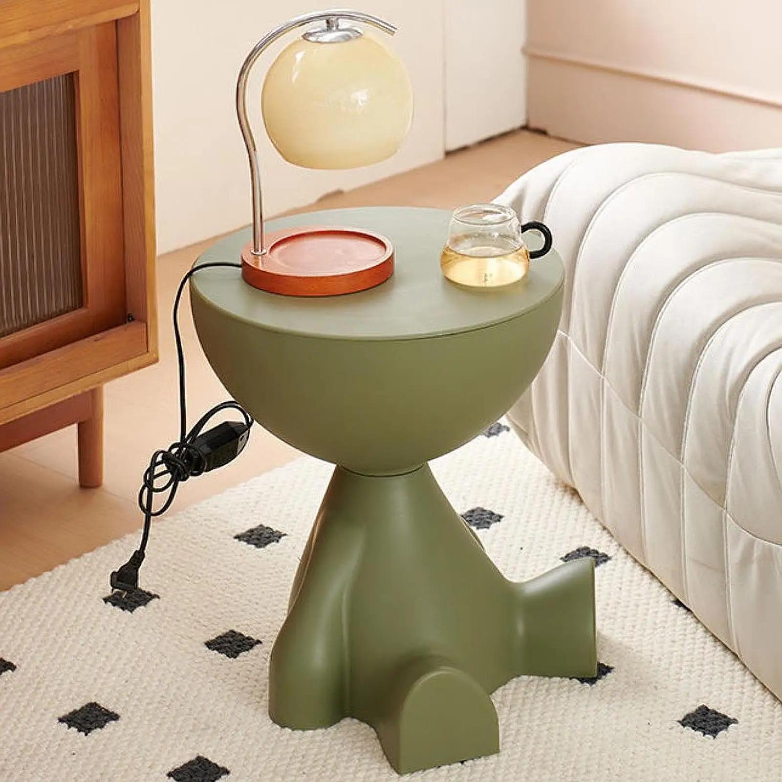 Table d'appoint à tête plate, petite Statue de dessin animé, ornement de bord de canapé, Table basse