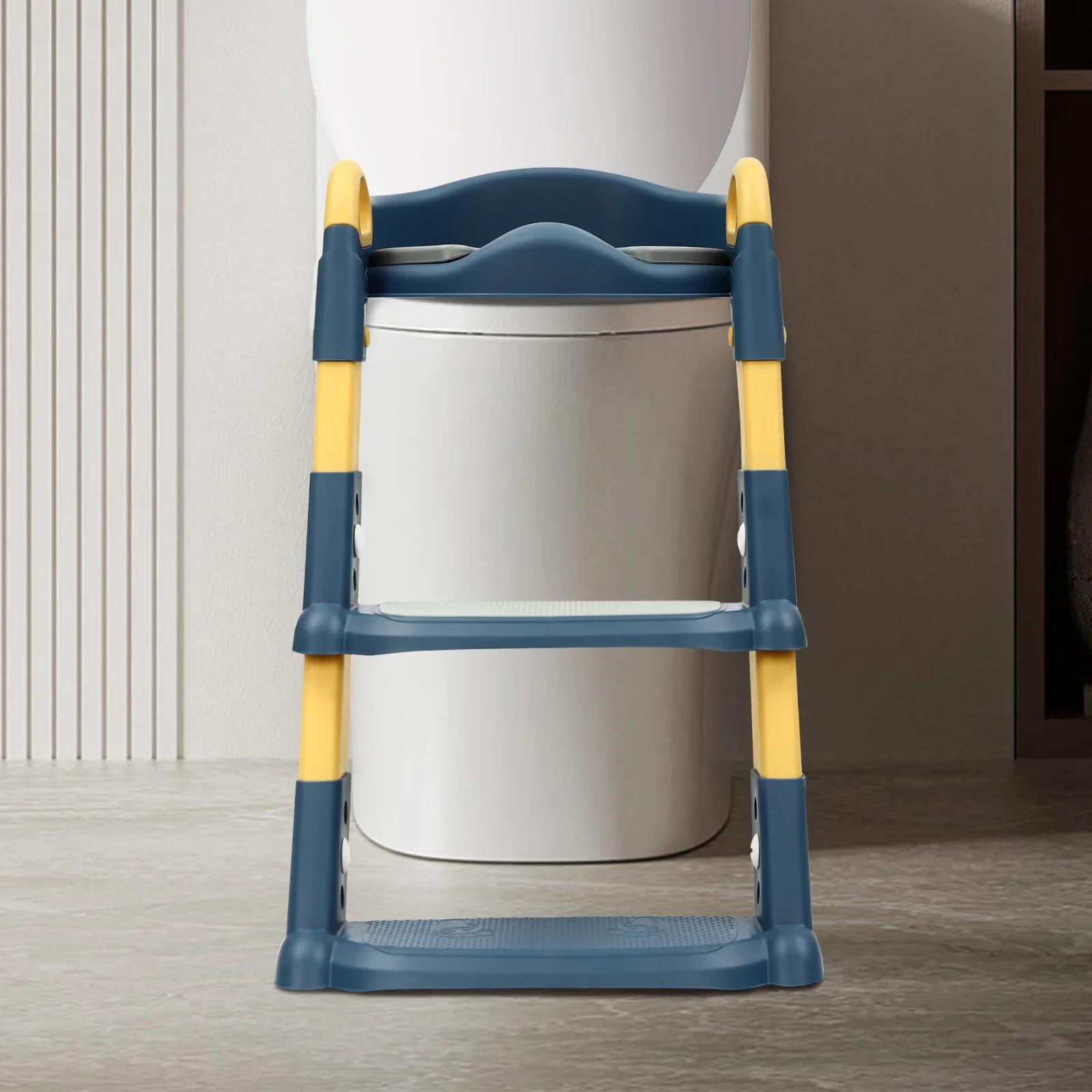 NOUVEAU Siège de toilette pour enfants avec escalier, réglable en hauteur, pliable, siège d'apprenti