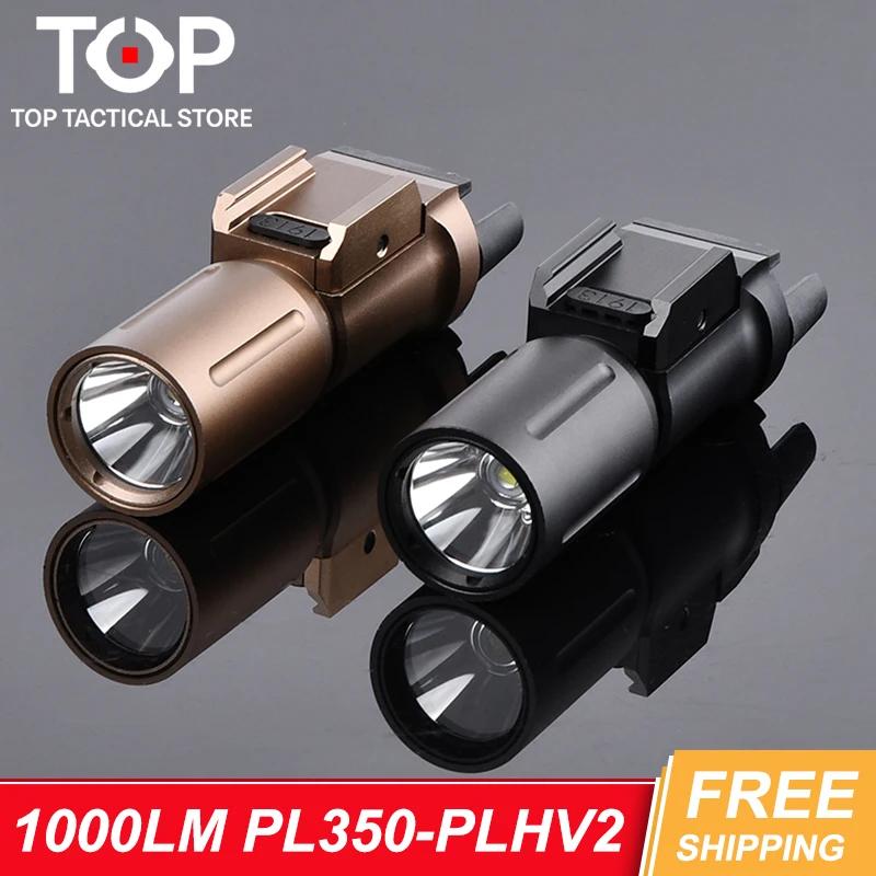 Lampe torche tactique Airsoft PLH-V2 PL--350 pour pistolet de chasse, 1000 Lumens, lumière LED haute