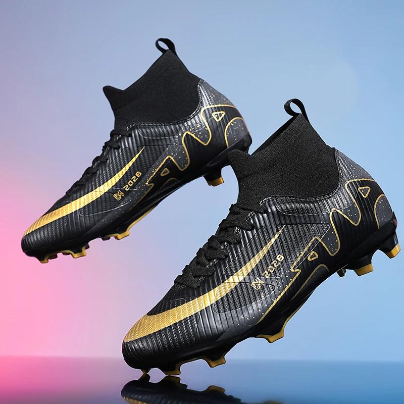 Chaussures de football roses tendance pour hommes, bottes de football professionnelles légères, anti