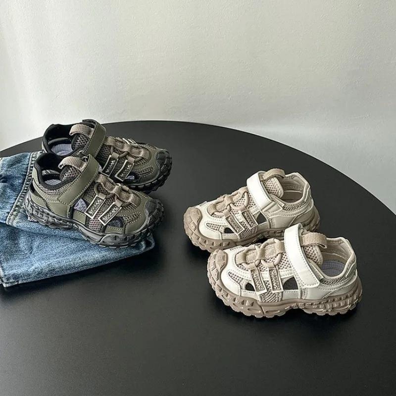 Sandales de sport d'été pour enfants, chaussures de course respirantes pour garçons et filles, antid