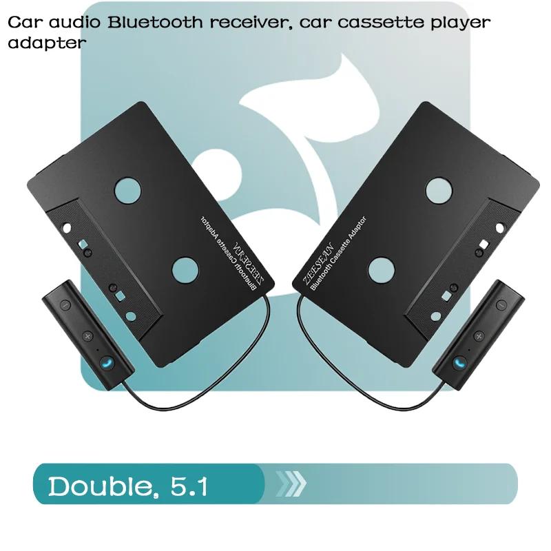 Récepteur Bluetooth audio de voiture avec adaptateur de lecteur, adaptateur de cassette prenant en c