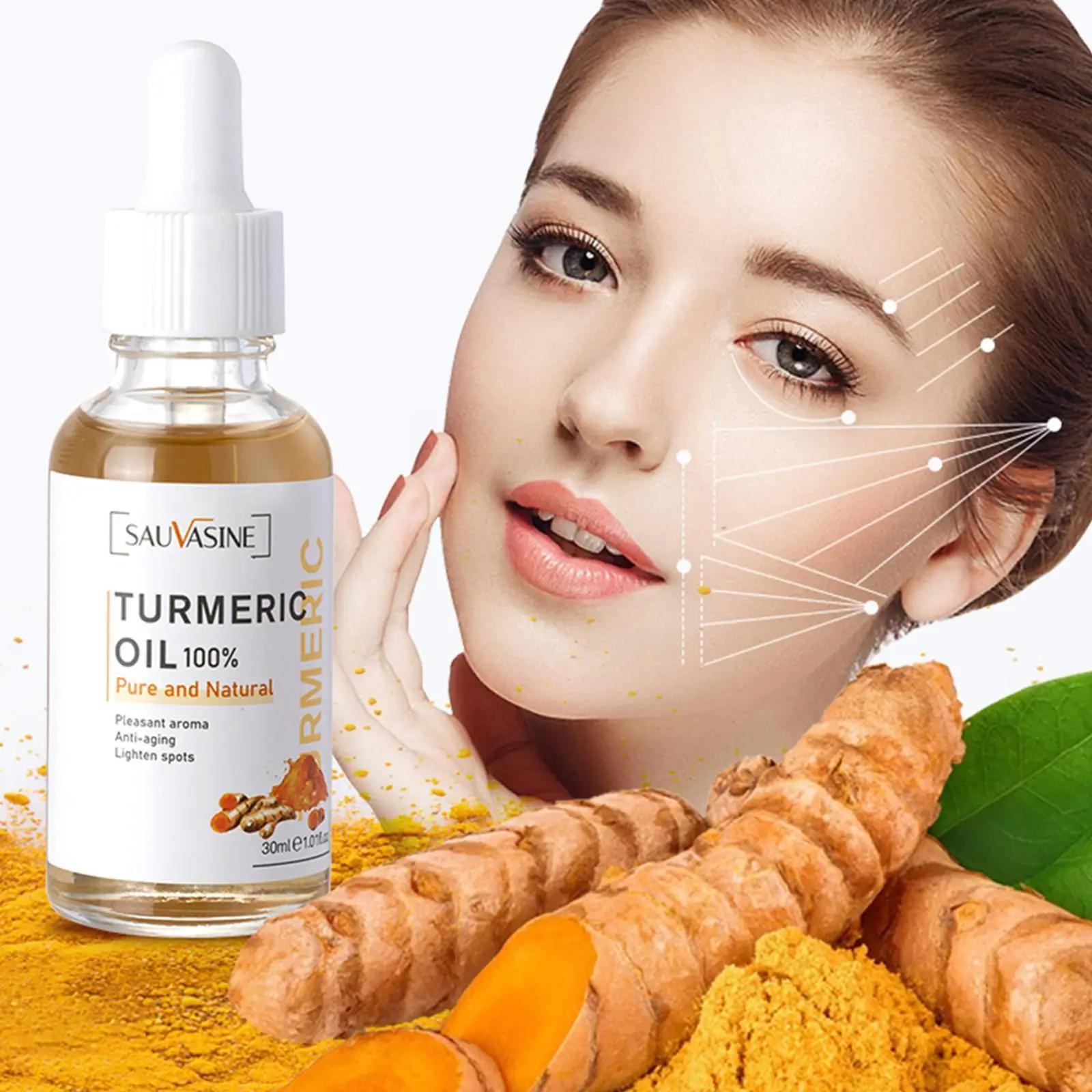 Ensemble de soin du visage au curcuma, crème nettoyante contre l'acné, sérum anti-âge, hydratant pou