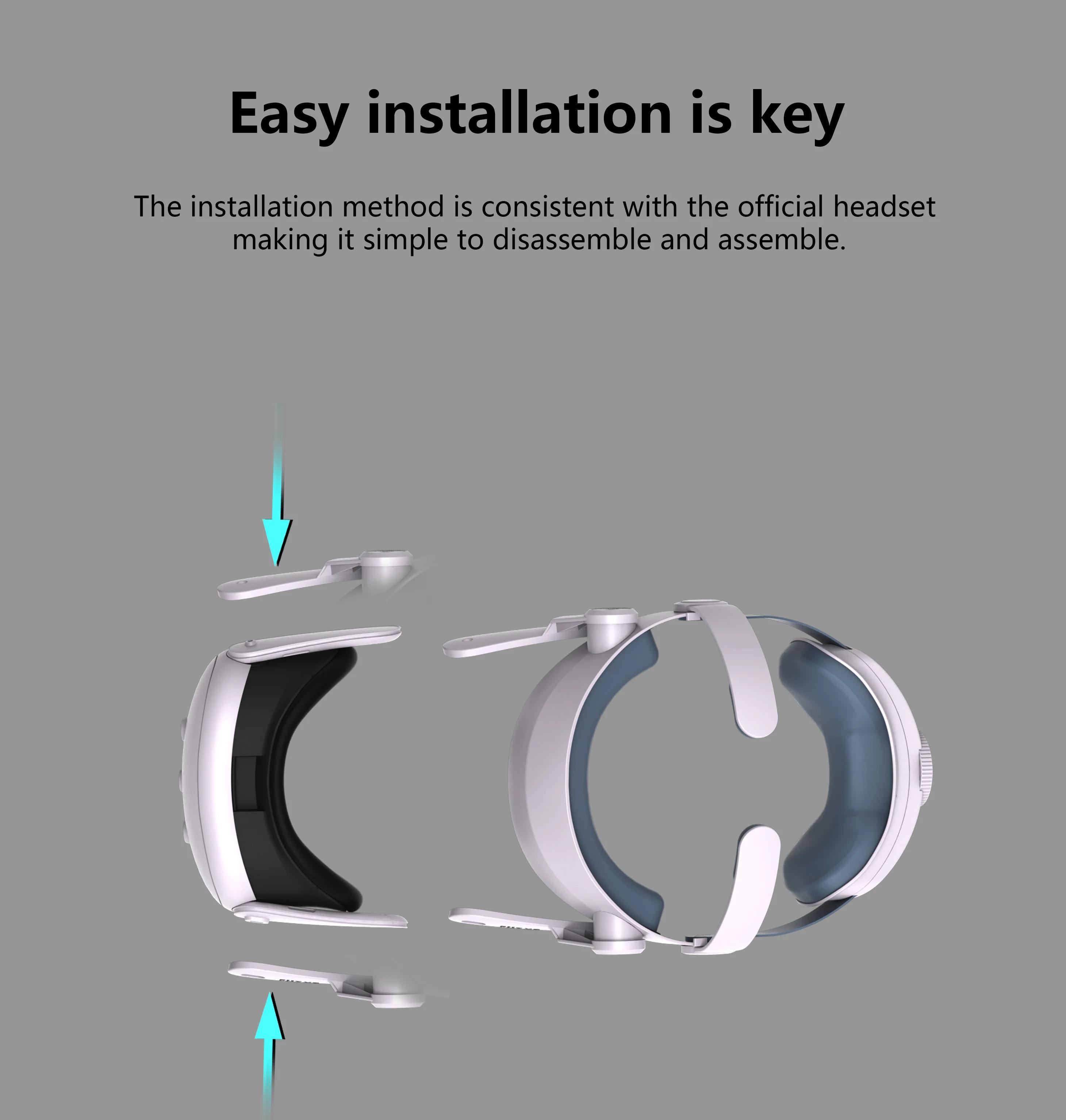 Sangle de tête réglable pour Meta Quest 3, Elite Resubdivision, casque VR, améliore le confort, acce