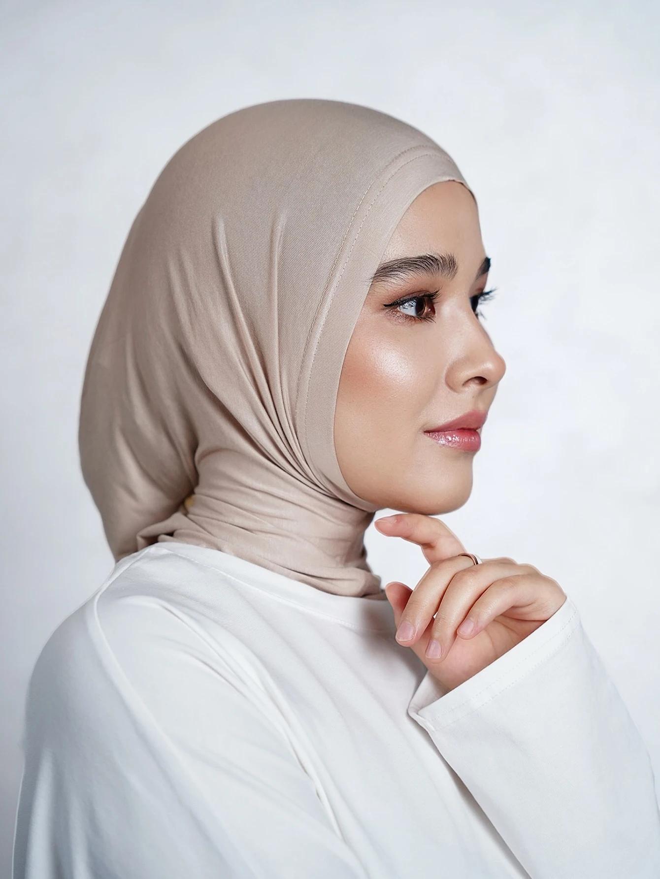 Élasticité douce Modal tirer sur Hijab musulman couverture complète cou instantané Hijab Islam prêt