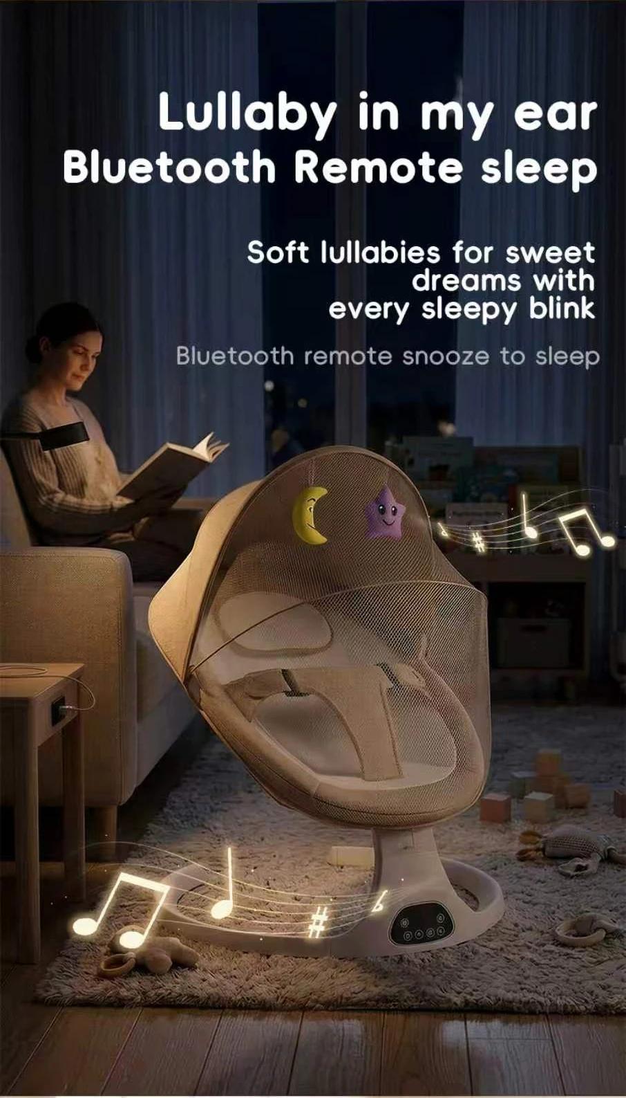 Baby Rocking Chair Baby Bed Cribs Swing Multifunctional Electric Baby Rocking Chair With Remote Cont