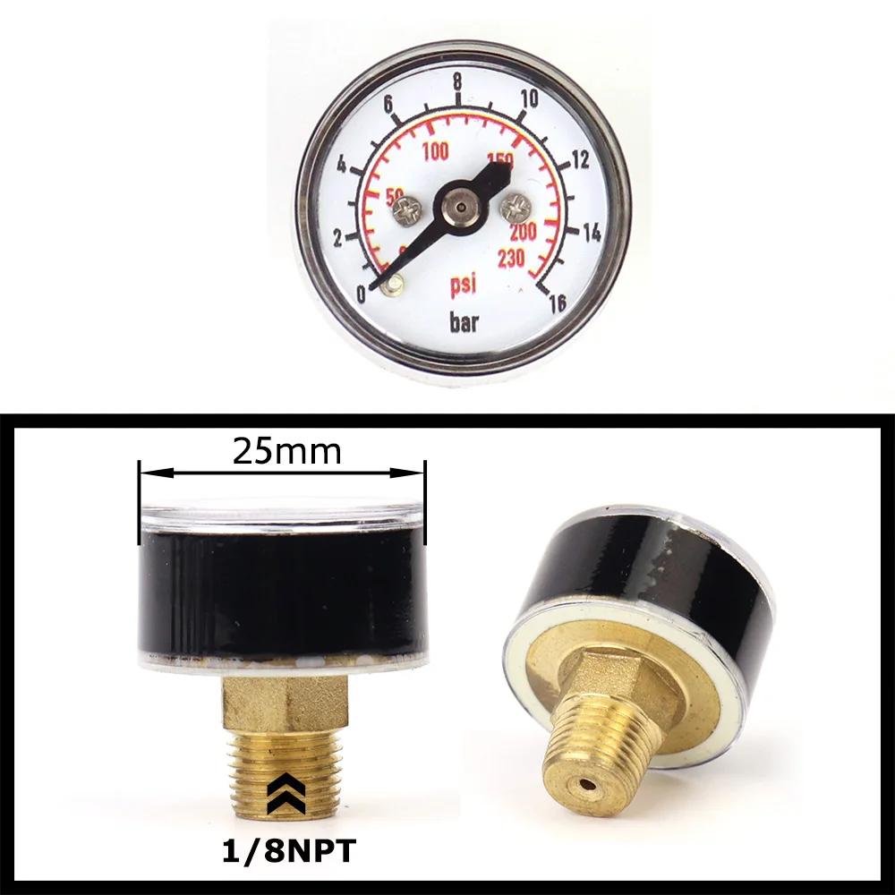 Manomètre de manomètre de mini manomètre d'air | Filetage 1/8BSP(G1/8) 1/8NPT M10 M8 | 30PSI 300