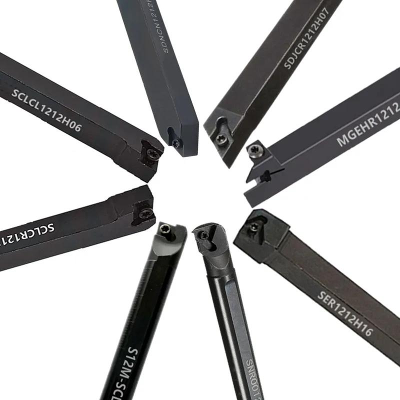 8 jeux de 8MM 10MM 12MM 16MM, porte-outil de tournage CNC, barre d'alésage avec Inserts applicables,