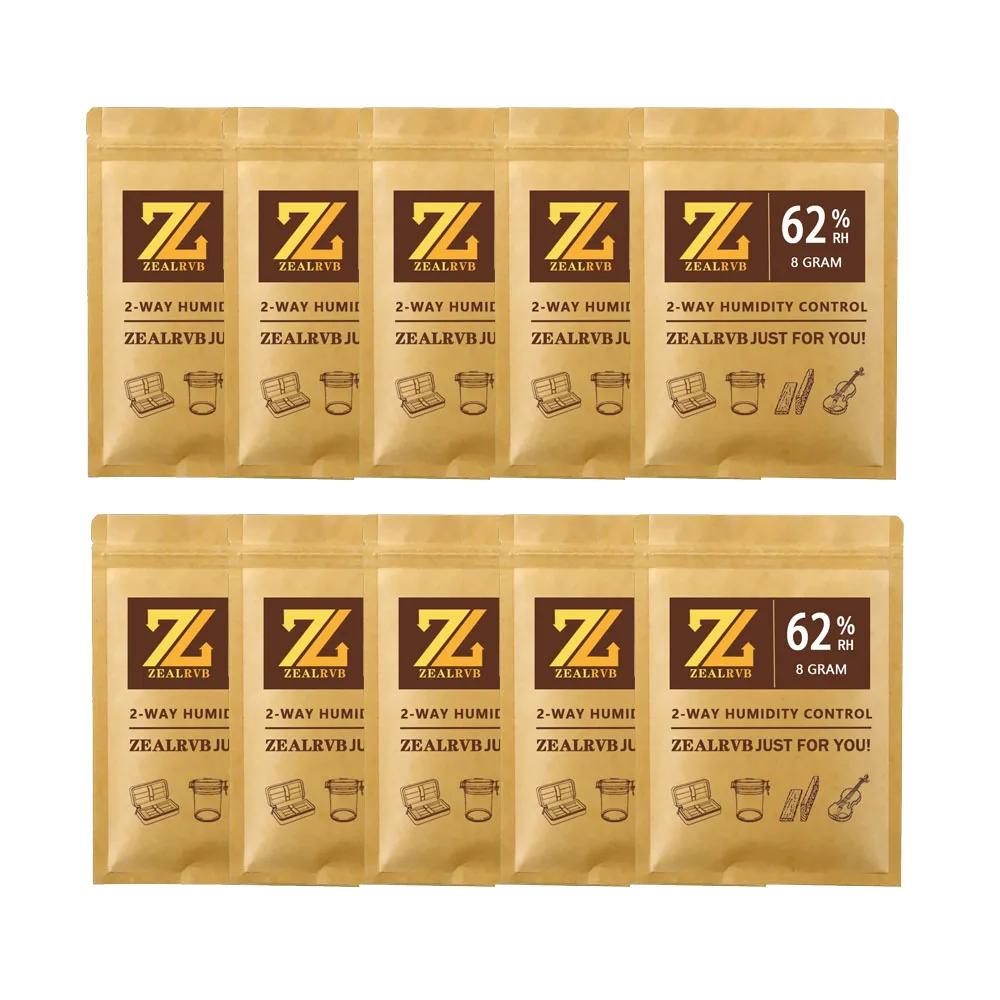Paquets Humidor 62% 8 grammes humidité cigares 69% contrôle de l'humidité bidirectionnel humidifier
