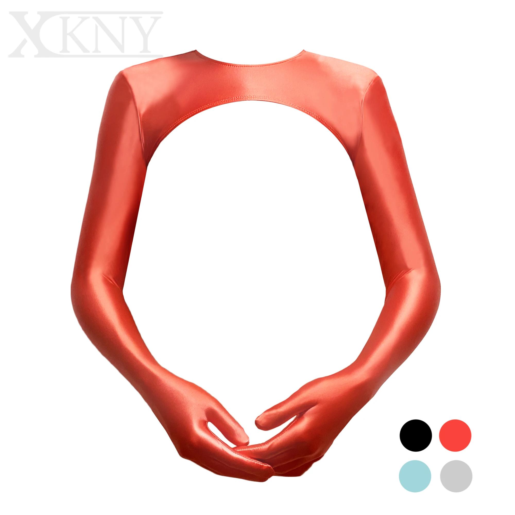 Gants satin brillant XClocKNYoung manches longues yoga plage natation fêtes soirées élégantes