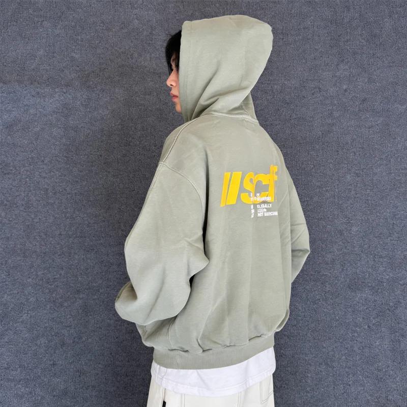 Sweat-shirts à capuche Street Style Hip Hop Vintage en coton de qualité, hauts décontractés amples p