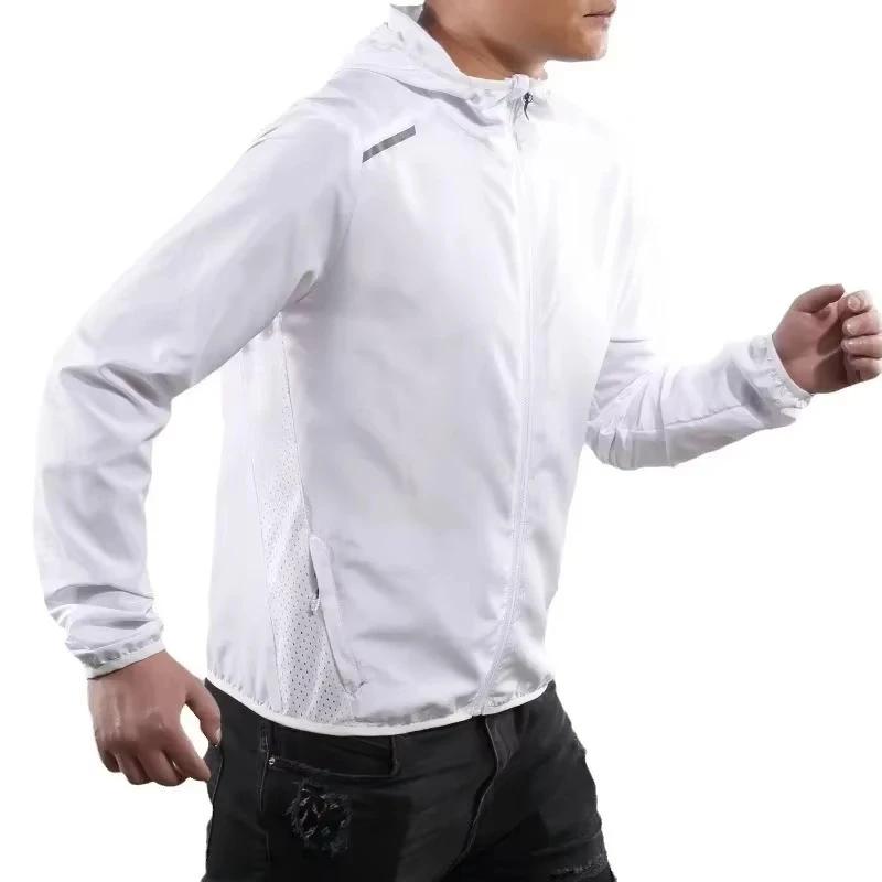 Veste de course automne 2025 réfléchissante à capuche pour hommes et femmes - Sport respirant