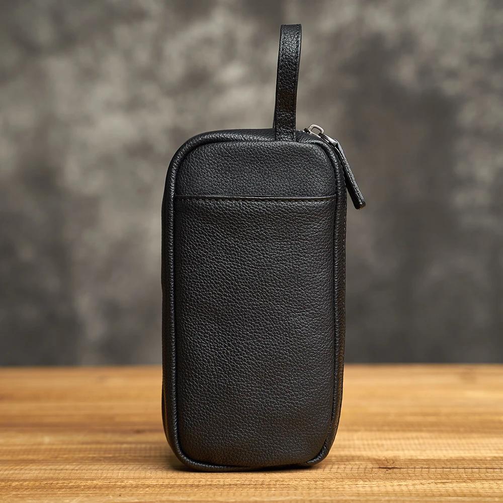 ZRCX-Pochette en cuir véritable pour homme, sac à main en cuir de vachette couche supérieure, portef