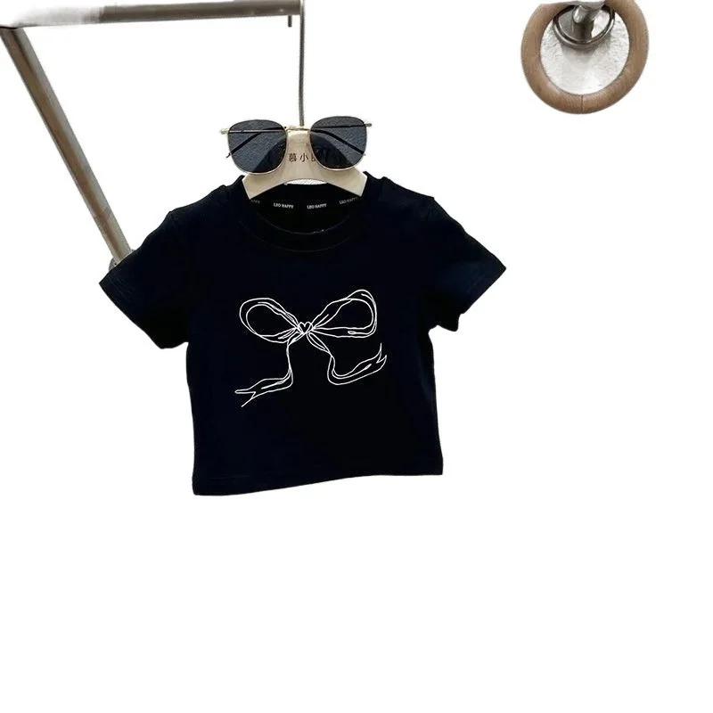 Ensemble d'été fin pour filles, jean à jambes larges et t-shirt pour adolescentes, ensemble de vêtem