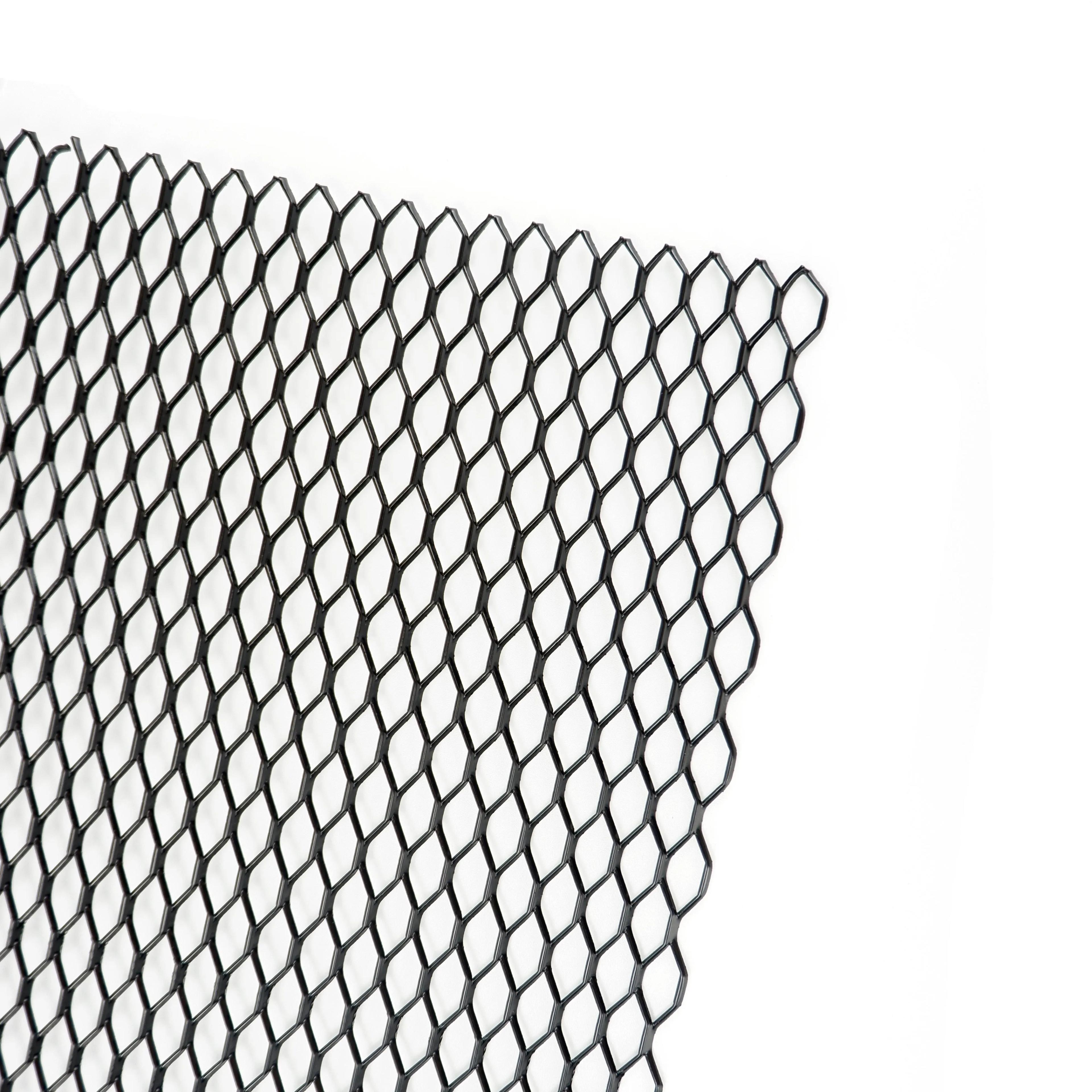 120 cm x 40 cm aluminium voiture de course camion pare-chocs Grille gril maille filet évent noir arg