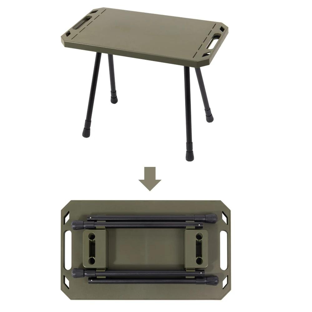 Table pliante pour Camping, hauteur réglable, Portable, légère, avec sac de transport, ustensiles de