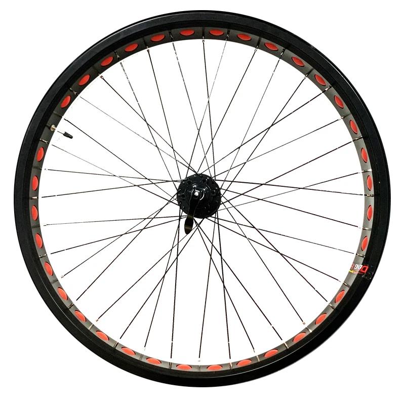 TAOZIK-Moyeu de roue de vélo en alliage d'aluminium chromé, 26mm, 20mm, 190mm, 135mm, 36H, 4 rouleme