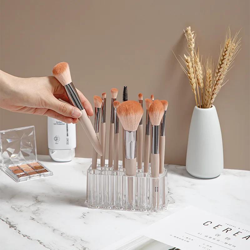 Organisateur de brosses à ongles en acrylique, 26 trous, Kit de Nail Art, outils de rangement, maqui
