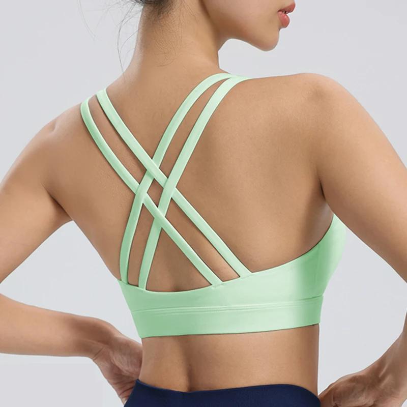 Soutien-gorge de sport pour femmes, séchage rapide, sans anneaux en acier, soutien-gorge de Yoga, ra