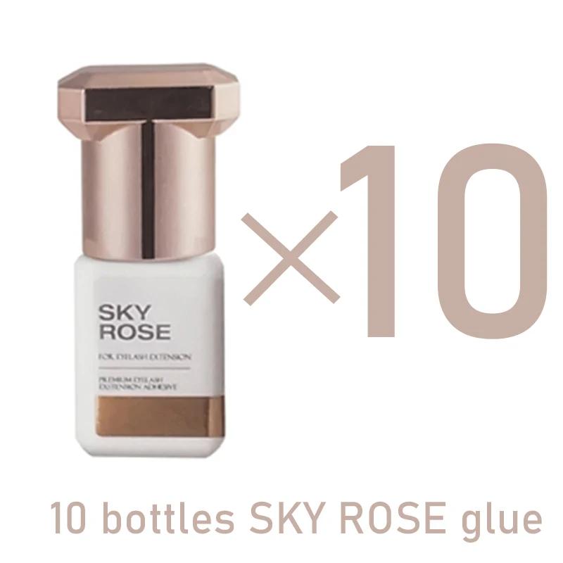 Colle Rose ciel originale coréenne, 10 bouteilles, fournitures d'extension de cils, 5ml, outils de m