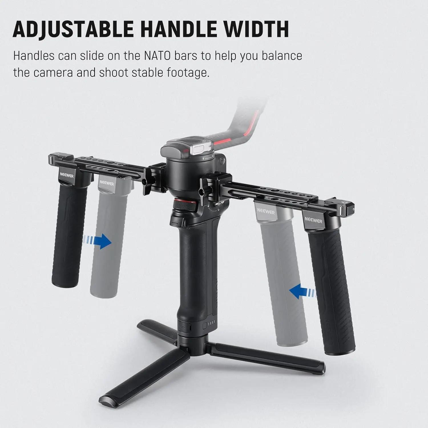 NEEWER double poignée pour DJI RS4 RS4 Pro RS3 RS3 Pro RS2 RSC2 Ronin S SC cardan double poignée Kit