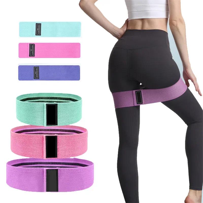 Bandes de Résistance en Tissu pour Hanches et Fessiers, Élastiques de Musculation pour Cuisses, Cerc
