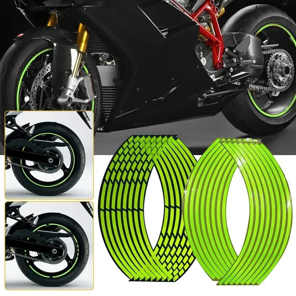 Autocollant universel pour moto, bandes réfléchissantes pour jante de roue, bande décorative, garnit