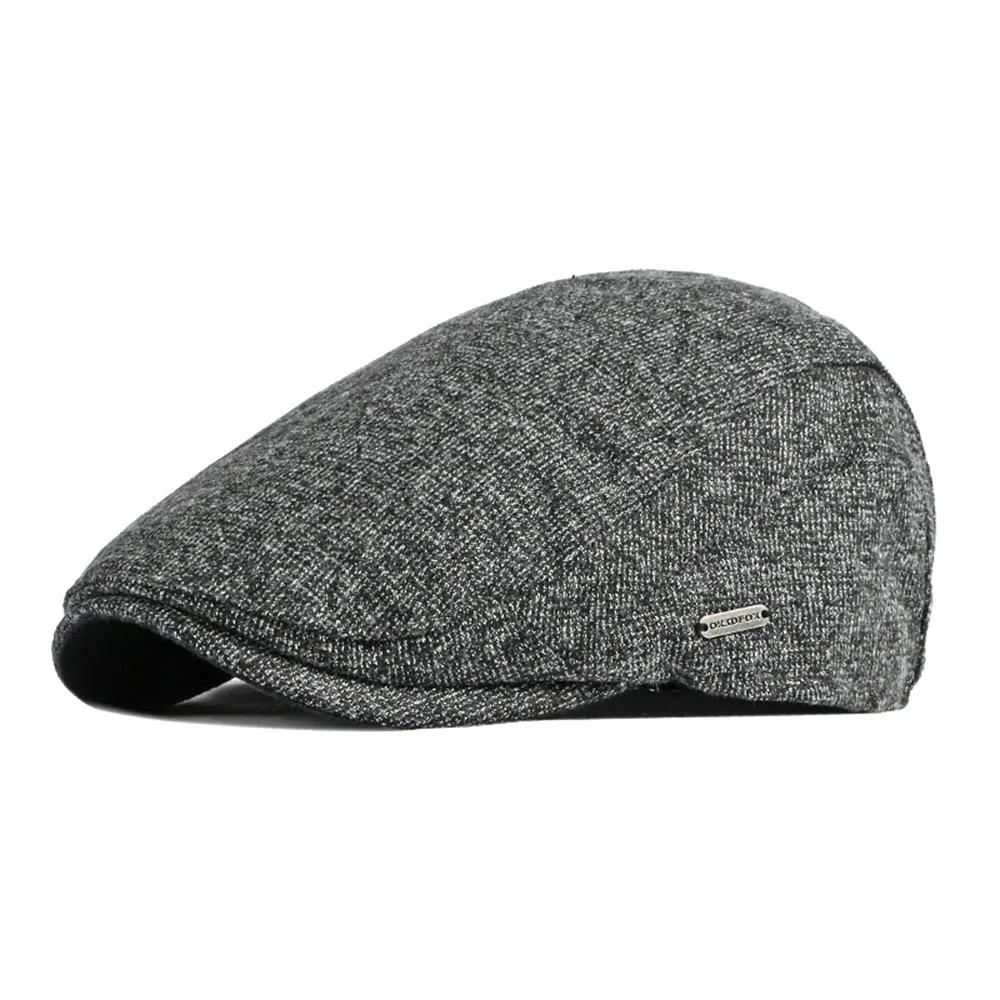 Automne hiver épais chaud gavroche casquettes hommes femmes doux béret chapeau décontracté mode déte