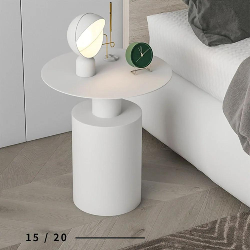 Table d'appoint ronde en fer de style nordique, luxe minimaliste, pour salon, coin de lit, plateau,
