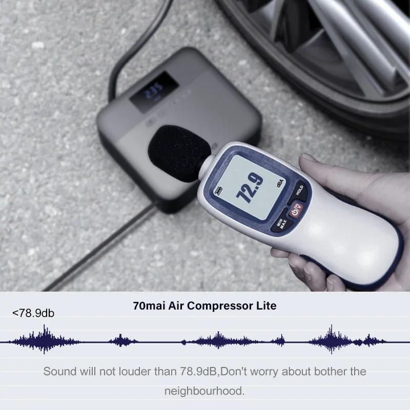 70mai-Compresseur d'air portable, pompe à air pour pneus de voiture, DC 12V, pression des pneus prér
