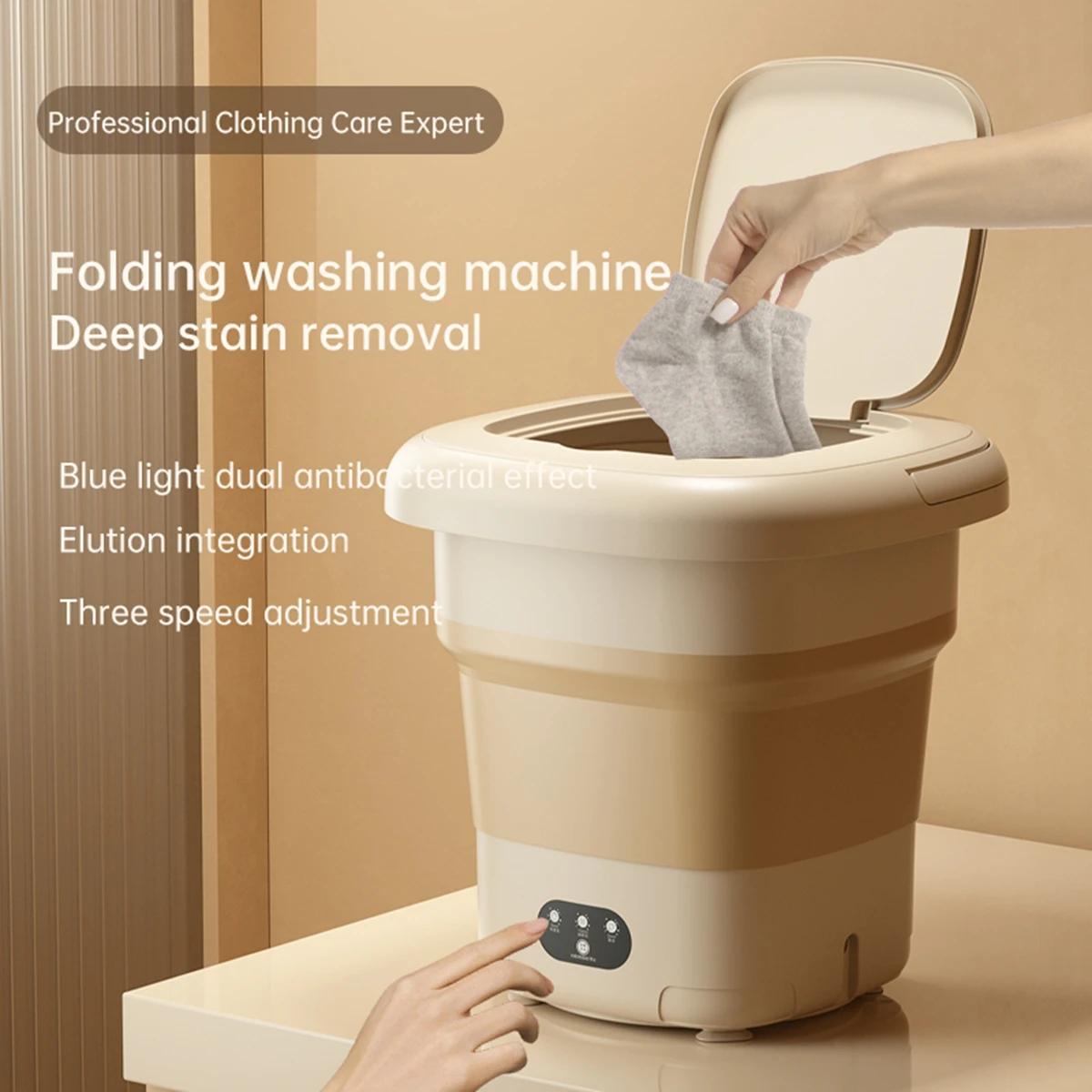 Machine à laver portative 9L, Mini Machine à laver pliante, stérilisation et séchage, adaptée aux vê