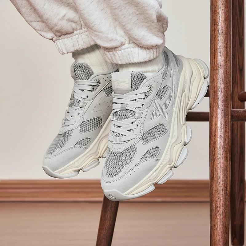 Xtep-Chaussures de sport décontractées vintage pour femmes, baskets d'extérieur à semelle optique, m