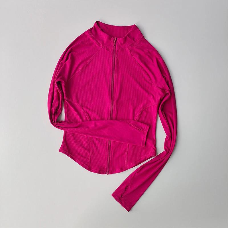 Manteau de sport ajusté femme - Veste élastique à séchage rapide pour yoga fitness et extérieur automne