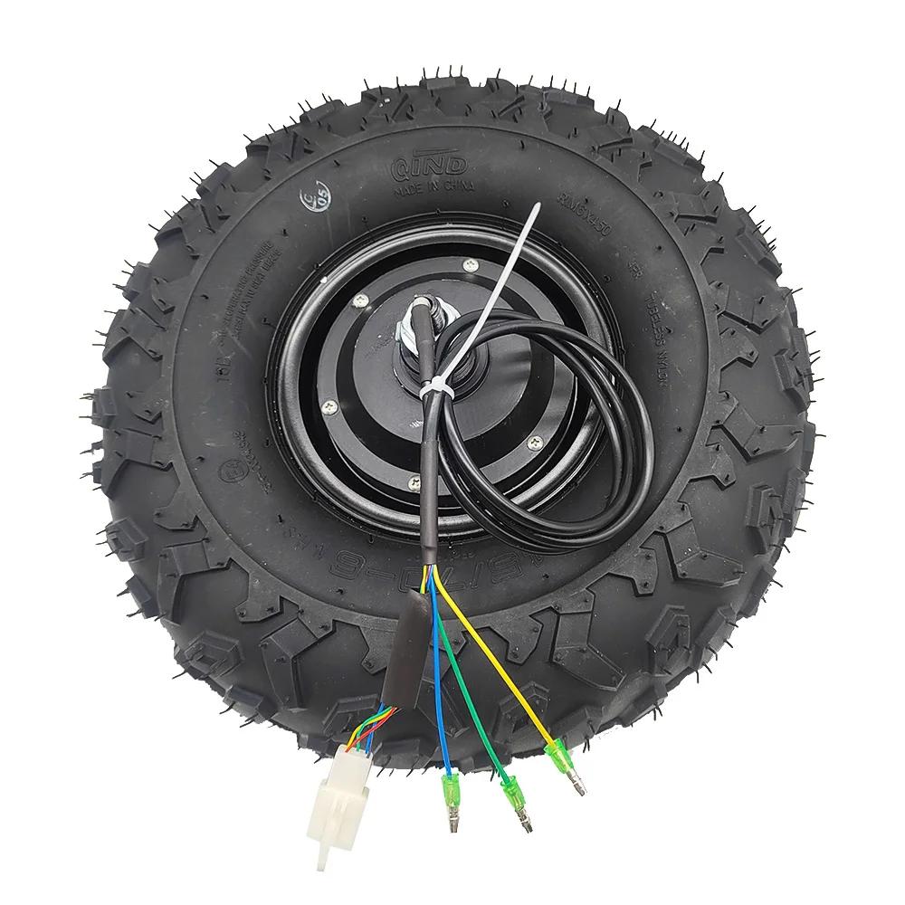 Kit de moteur électrique sans balais pour brouette de 24v 36v 48v 350w 500w, pneus tout-terrain de 1