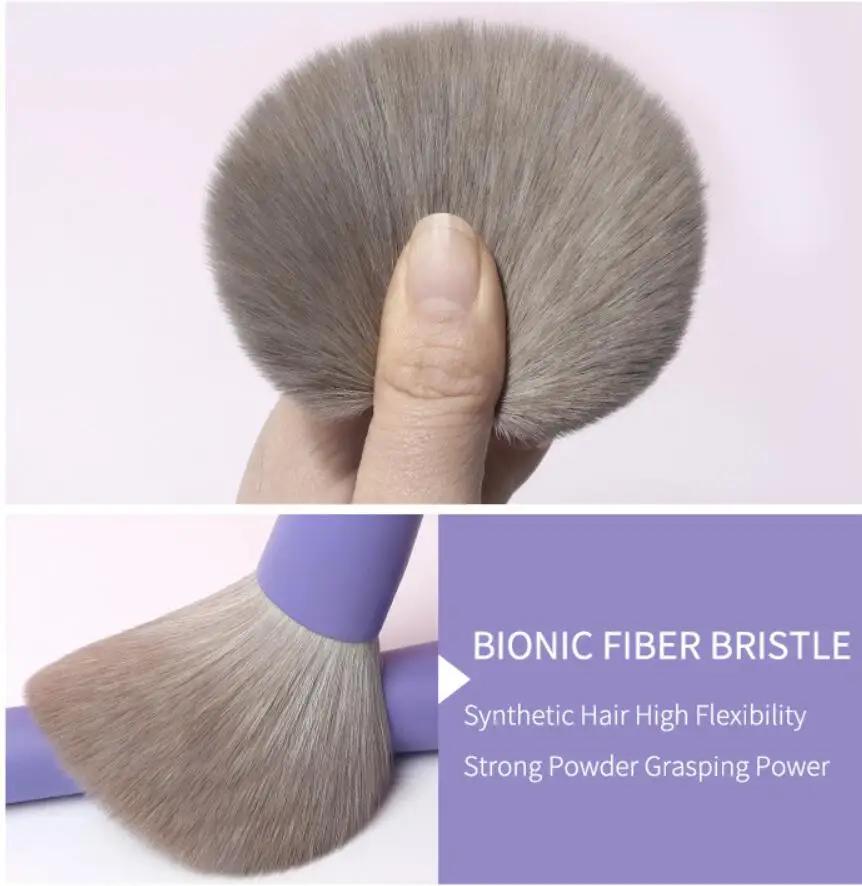 Ensemble de pinceaux de maquillage en cheveux synthétiques, pinceau végétalien, outil de beauté pour