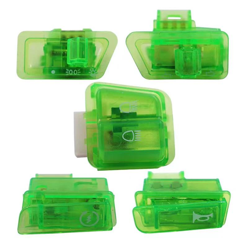 Kit de boutons de commutation pour moto, 5 pièces, clignotant de phare, faisceau haut/bas, klaxon de
