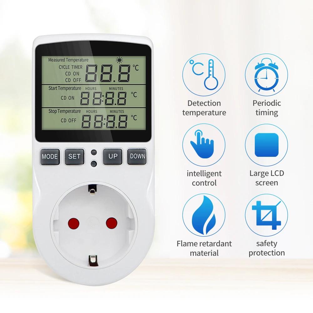 Prise de minuterie Thermostat KT3100, contrôleur de température multifonction, sortie avec interrupt